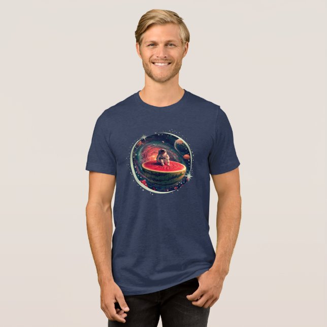 Rymdvattenmelonastronaut T Shirt (Framsida Full)