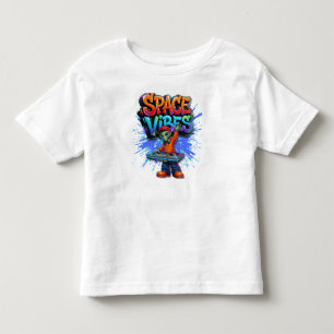 Rymdvibbar Alien DJ-musik Streetwear-design T Shirt