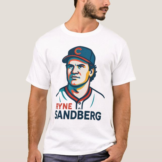 Ryne Sandberg Porträtt T Shirt (Framsida)