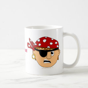 Rynka pannan för piratsaker för pojke gullig kaffemugg