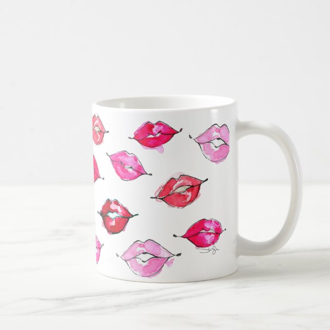 Rynka upp vattenfärg kaffemugg (Höger)