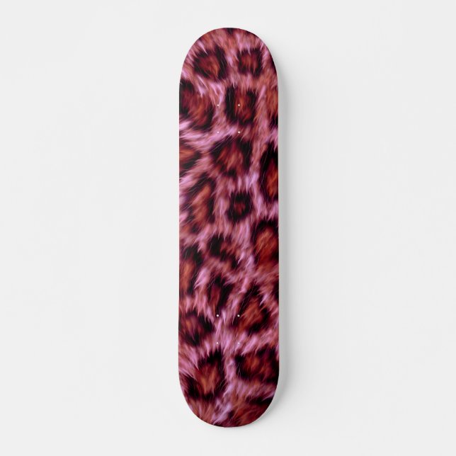rynkig cheetah-utskrift mini skateboard bräda 18,5 cm (Framsida)