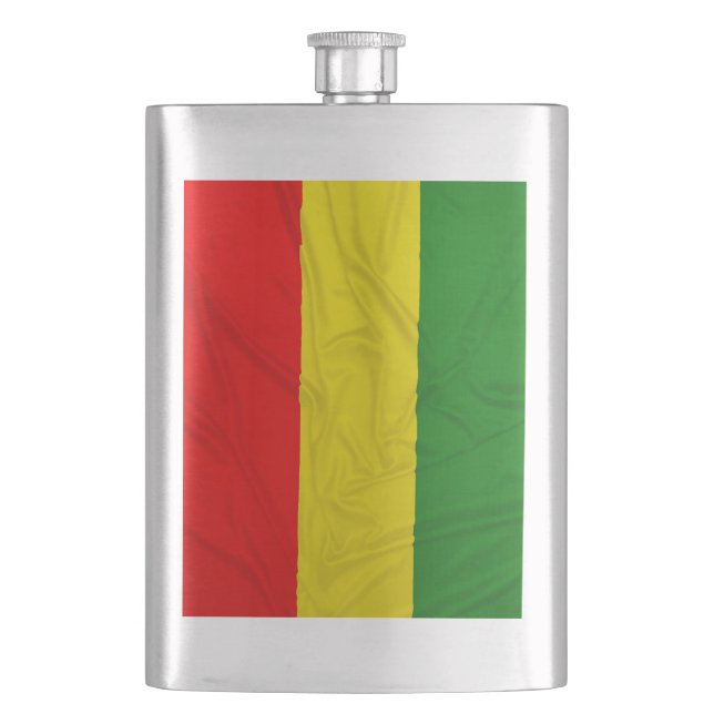 Rynkig Rastafarian flagga Fickplunta (Framsidan)