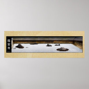 ryoanji japan zen-trädgård poster