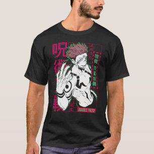 Ryomen Sukuna Dubbelansikte Konst T Shirt