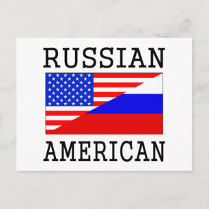 Rysk amerikanska flaggan vykort