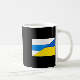 Rysk anti-krigsflagga Ukraina Flagga Net Voyne No Kaffemugg