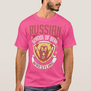 Rysk Bear Wrestling Retro Wrestler Mixed Martia T Shirt