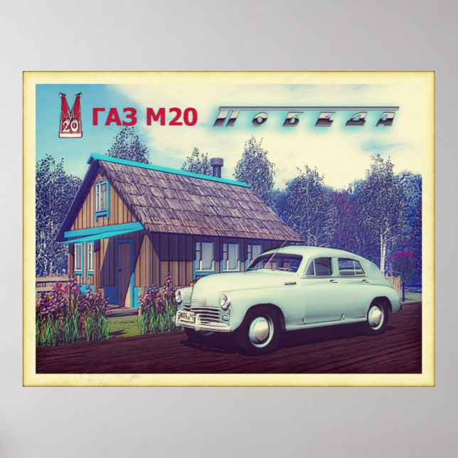 Rysk bil och diacha poster (Framsidan)