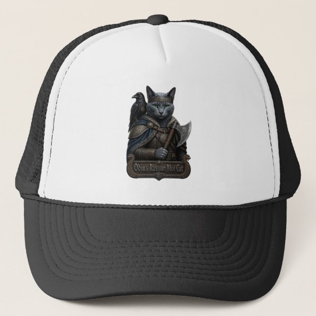 Rysk Blå Ädel Odins Katt Keps (Framsida)