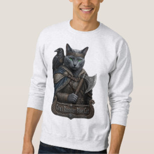 Rysk Blå Ädel Odins Katt Lång Ärmad Tröja