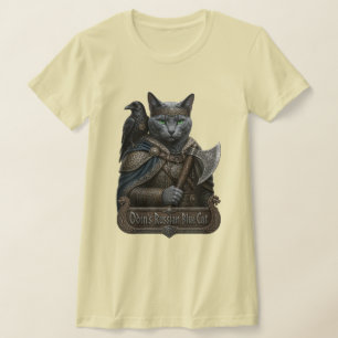 Rysk Blå Ädel Odins Katt T Shirt