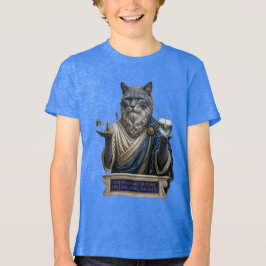 Rysk Blå Archimedes Katt T Shirt