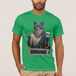 Rysk Blå Archimedes Katt T Shirt