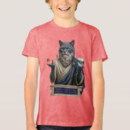 Rysk Blå Archimedes Katt T Shirt