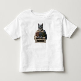 Rysk Blå Aristoteles Katt T Shirt
