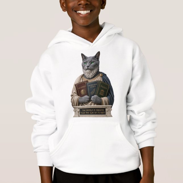 Rysk blå Aristoteles-katt T Shirt (Framsida)