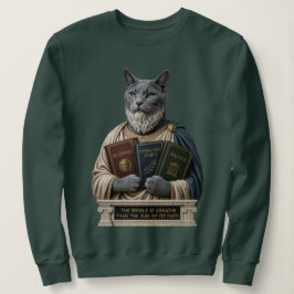 Rysk Blå Aristoteles Katt T Shirt
