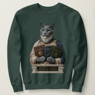 Rysk Blå Aristoteles Katt T Shirt