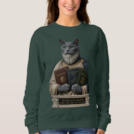 Rysk Blå Aristoteles Katt T Shirt