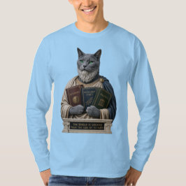 Rysk Blå Aristoteles Katt T Shirt