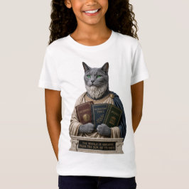 Rysk Blå Aristoteles Katt T Shirt