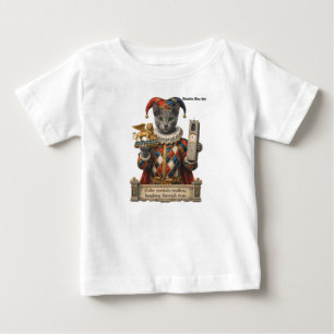 Rysk Blå Arlequin Katt T Shirt