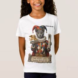 Rysk Blå Arlequin Katt T Shirt