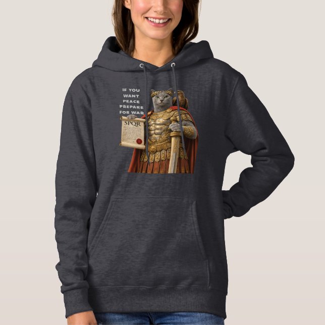 Rysk blå Caesar Katt T Shirt (Framsida)