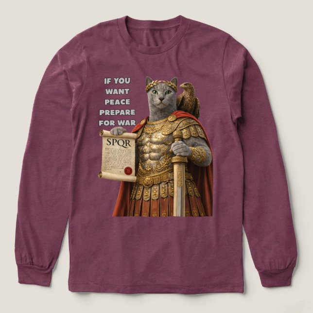 Rysk blå Caesar Katt T Shirt (Design framsida)