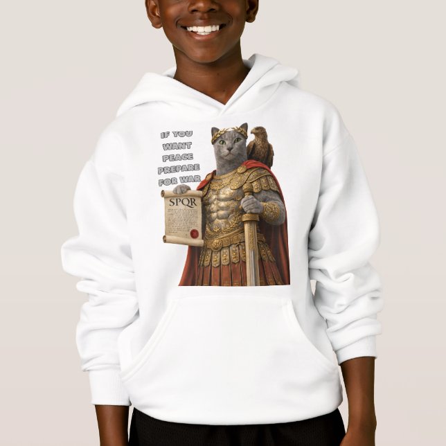 Rysk blå Caesar Katt T Shirt (Framsida)
