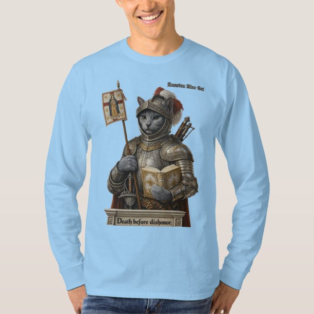 Rysk Blå Conquistador Katt – Ära & Arvskapital T Shirt (Framsida)
