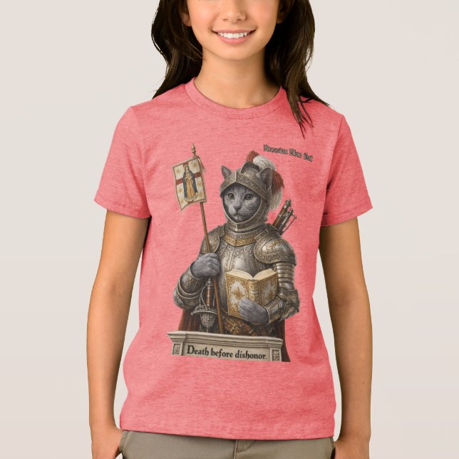 Rysk Blå Conquistador Katt – Ära & Arvtagare T Shirt (Framsida)