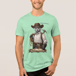 Rysk Blå Cowboy Katt – Bygger Frihet T Shirt