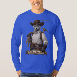 Rysk Blå Cowboy Katt – Bygger Frihet T Shirt