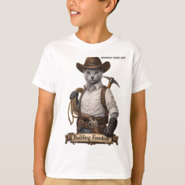 Rysk blå cowboykatt – Bygger frihet T Shirt