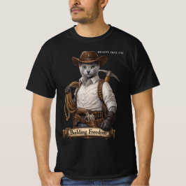 Rysk blå cowboykatt – Bygger frihet T Shirt