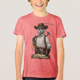 Rysk blå cowboykatt – Bygger frihet T Shirt