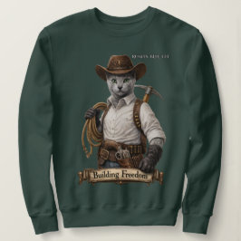 Rysk blå cowboykatt – Bygger frihet T Shirt