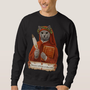Rysk Blå Dante Alighieri Katt Lång Ärmad Tröja