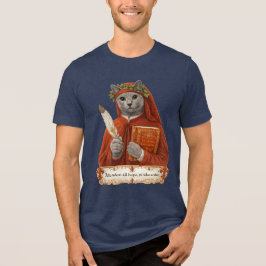 Rysk Blå Dante Alighieri Katt T Shirt