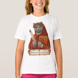 Rysk Blå Dante Alighieri Katt T Shirt