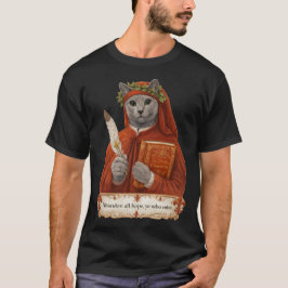 Rysk Blå Dante Alighieri Katt T Shirt