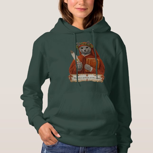 Rysk Blå Dante Alighieri Katt T Shirt (Framsida)