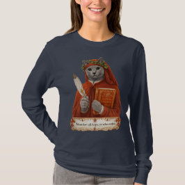 Rysk Blå Dante Alighieri Katt T Shirt