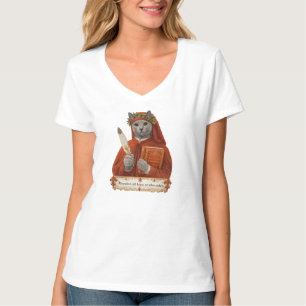 Rysk Blå Dante Alighieri Katt T Shirt