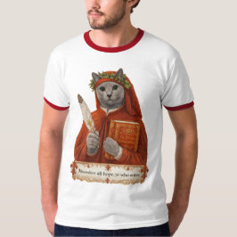 Rysk Blå Dante Alighieri Katt T Shirt
