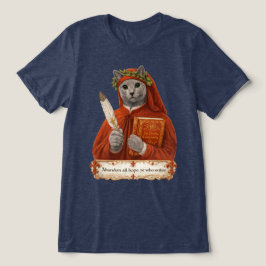 Rysk Blå Dante Alighieri Katt T Shirt