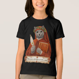Rysk Blå Dante Alighieri Katt T Shirt