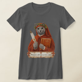 Rysk Blå Dante Alighieri Katt T Shirt